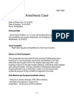 Anesthesia Case