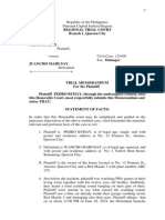 Trial Memorandum-Pedro Buhay