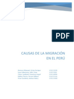 Causas de La Migración en El Perú - Explicación Final