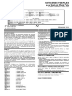 ANTIGENES FEBRILES Pour Tests de Widal Felix