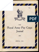 Royal Army Pay Corps Journal: Vol. 1 No. 1