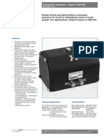 Double Acting and Spring Return Pneumatic Actuators For On/off or Modulating Control of Most Quarter Turn Applications. Output Torques To 2385 NM