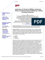 Chemical Milling, Chemical Blanking and Photochemical Blanking"