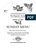 Sunday Menu: The Regency Tavern