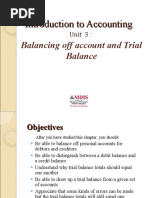 Balancing Off Account and Trial Balance L3