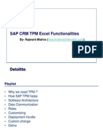 SAP TPM Excel Capabilities