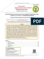 Anti-Viral Activity of Azadirachta Indica Leaves Against Newcastle Disease Virus: A Study by in Vitro and in Vivo Immunological Approach