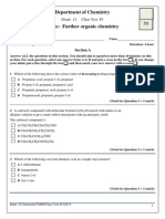 Further Organic Chemistry - Test 4