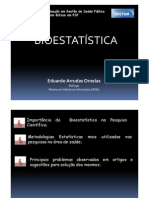 Importância Da Bioestatística Na Comunidade Científica (Modo de Compatibilidade)