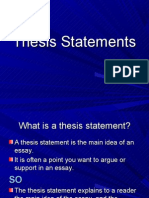 Thesis Statement