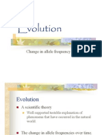 Evolution Evolution: Change in Allele Frequency Over Time