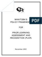 Manitobas Policy Framework For RPL