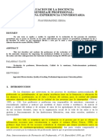 Evaluacion de La Docencia en La Universidad Fdez Sierra