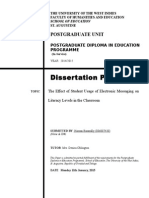 Effect of Student Usage of Electronic Messaging On Literacy Levels in The Classsroom