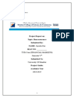 Project Report On: Topic: Bancassurance Submitted By: NAME: Joyeeta Das SEAT NO