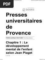 Création Poétique Chez L'enfant - Chapitre 1 - Le Développement Mental de L'enfant Selon Jean Piaget - Presses Universitaires de Provence PDF