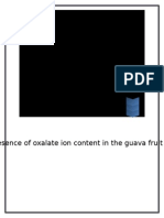 Project Study of Oxalate Ion Content in Guava Fruit