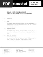 NT NDT 006 - Crack Depth Measurement - Electric Potential Drop Techniques - Nordtest Method