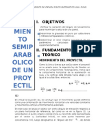 Movimiento Semiparabolico de Un Proyectil