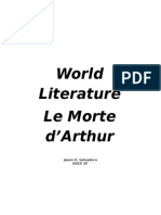 World Literature Le Morte D'arthur: Jason O. Salvadora Bsed 2P