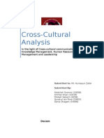 Cross Cultural Analysis