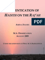 Authentication of The Hadith On Raj'a