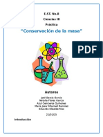 Practica Sobre Conservación de La Masa