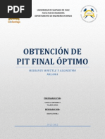 Obtención de Pit Final Óptimo