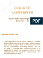 Marketing Research Introduction