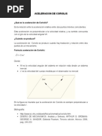 Aceleracion de Coriolis