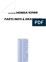 00-01 Honda CBR929RR Parts Book