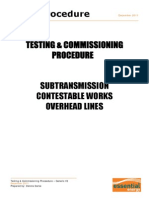 Commissioning Test Procedure Overhead Lines