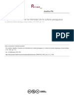 Español y Guaraní en La Intimidad de La Cultura Paraguaya, J. Plá