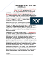 Contrato Locação de Imóvel para Fins Comerciais