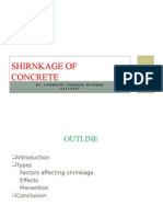 Shrinkage of Concrete