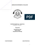 Rajalakshmi Engineering College: Survey Pratical - I Manual