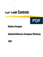 TCP Flow Controls: Matthew Roughan Adelaide-Melbourne Grampians Workshop 1999