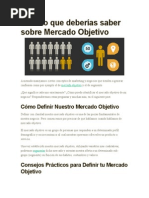 Todo Lo Que Deberías Saber Sobre Mercado Objetivo