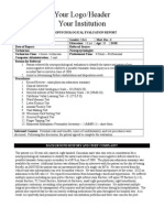 Neuropsych Eval Report Sample MTBI 2