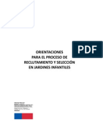 Orientaciones para El Proceso de Reclutamiento y Selección en Jardines Infantiles 2012 Versión Soporte Metodológico