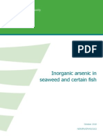 Inorganic Arsenic in Seaweed and Certain Fish: October 2010 NSW/FA/CP043/1102