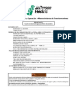 Manual de Instalación, Operación y Mantenimiento de Transformadores