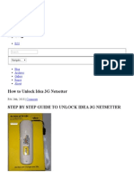 How To Unlock Idea 3G Netsetter - Paul Shaiju