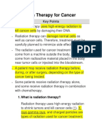 Radiation Therapy For Cancer