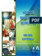 Hoja Balance de Alimentos 2008