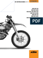 Manual Instrucciones KTM Exc 450 2013