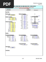 Steel Beam and Column Analysis / Code Check: Input Data: Member Size: Member Properties: Y