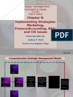 Implementing Strategies: Marketing, Finance/Accounting, R&D, and CIS Issues