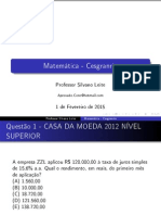 Lista de Questões de Matematica Cesgranrio