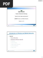 Wireless and Mobile Networks